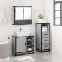 Set de muebles de baño 3 pzas madera contrachapada gris sonoma de , Muebles de baño - Ref: Foro24-3301058, Precio: 244,49 €, ...