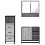 Set de muebles de baño 3 pzas madera contrachapada gris sonoma de , Muebles de baño - Ref: Foro24-3301058, Precio: 244,49 €, ...