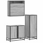 Set de muebles de baño 3 pzas madera contrachapada gris sonoma de , Muebles de baño - Ref: Foro24-3301058, Precio: 244,49 €, ...