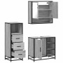 Set de muebles de baño 3 pzas madera contrachapada gris sonoma de , Muebles de baño - Ref: Foro24-3301058, Precio: 244,49 €, ...