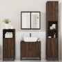 Set de muebles baño 4 pzas madera contrachapada roble marrón de , Muebles de baño - Ref: Foro24-3301189, Precio: 319,98 €, De...