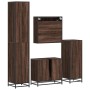 Set de muebles baño 4 pzas madera contrachapada roble marrón de , Muebles de baño - Ref: Foro24-3301189, Precio: 319,98 €, De...