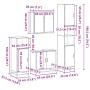 Set de muebles baño 4 pzas madera contrachapada roble marrón de , Muebles de baño - Ref: Foro24-3301189, Precio: 319,98 €, De...