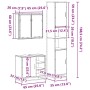 Juego de muebles de baño 3 pzas madera contrachapada negro de , Muebles de baño - Ref: Foro24-3301085, Precio: 310,00 €, Desc...