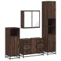 Set de muebles baño 4 pzas madera contrachapada roble marrón de , Muebles de baño - Ref: Foro24-3301204, Precio: 428,24 €, De...