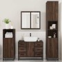 Set de muebles baño 4 pzas madera contrachapada roble marrón de , Muebles de baño - Ref: Foro24-3301204, Precio: 428,24 €, De...