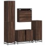 Set de muebles baño 4 pzas madera contrachapada roble marrón de , Muebles de baño - Ref: Foro24-3301204, Precio: 428,24 €, De...