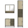 Set de muebles de baño 3 pzas madera contrachapada roble Sonoma de , Muebles de baño - Ref: Foro24-3301116, Precio: 289,95 €,...