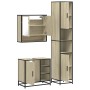 Set de muebles de baño 3 pzas madera contrachapada roble Sonoma de , Muebles de baño - Ref: Foro24-3301116, Precio: 289,95 €,...