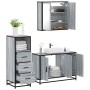 Set de muebles de baño 3 pzas madera contrachapada gris sonoma de , Muebles de baño - Ref: Foro24-3301013, Precio: 257,28 €, ...