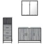 Set de muebles de baño 3 pzas madera contrachapada gris sonoma de , Muebles de baño - Ref: Foro24-3301013, Precio: 257,28 €, ...