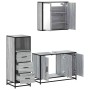 Set de muebles de baño 3 pzas madera contrachapada gris sonoma de , Muebles de baño - Ref: Foro24-3301013, Precio: 257,28 €, ...