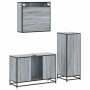 Set de muebles de baño 3 pzas madera contrachapada gris sonoma de , Muebles de baño - Ref: Foro24-3301013, Precio: 257,28 €, ...
