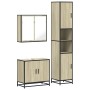 Set de muebles de baño 3 pzas madera contrachapada roble Sonoma de , Muebles de baño - Ref: Foro24-3301066, Precio: 285,64 €,...