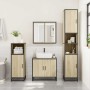 Set de muebles de baño 3 pzas madera contrachapada roble Sonoma de , Muebles de baño - Ref: Foro24-3301066, Precio: 285,64 €,...