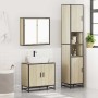 Set de muebles de baño 3 pzas madera contrachapada roble Sonoma de , Muebles de baño - Ref: Foro24-3301066, Precio: 285,64 €,...