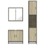 Set de muebles de baño 3 pzas madera contrachapada roble Sonoma de , Muebles de baño - Ref: Foro24-3301066, Precio: 285,64 €,...