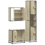 Set de muebles de baño 3 pzas madera contrachapada roble Sonoma de , Muebles de baño - Ref: Foro24-3301066, Precio: 285,64 €,...