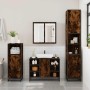 Set de muebles baño 4 pzas madera contrachapada roble ahumado de , Muebles de baño - Ref: Foro24-3301212, Precio: 406,90 €, D...