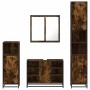 Set de muebles baño 4 pzas madera contrachapada roble ahumado de , Muebles de baño - Ref: Foro24-3301212, Precio: 406,90 €, D...