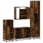 Set de muebles baño 4 pzas madera contrachapada roble ahumado de , Muebles de baño - Ref: Foro24-3301212, Precio: 406,90 €, D...