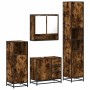 Set de muebles baño 4 pzas madera contrachapada roble ahumado de , Muebles de baño - Ref: Foro24-3301227, Precio: 432,87 €, D...