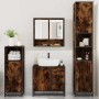 Set de muebles baño 4 pzas madera contrachapada roble ahumado de , Muebles de baño - Ref: Foro24-3301227, Precio: 432,87 €, D...
