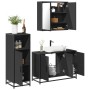Juego de muebles de baño 3 pzas madera contrachapada negro de , Muebles de baño - Ref: Foro24-3300950, Precio: 242,18 €, Desc...