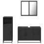 Juego de muebles de baño 3 pzas madera contrachapada negro de , Muebles de baño - Ref: Foro24-3300950, Precio: 242,18 €, Desc...