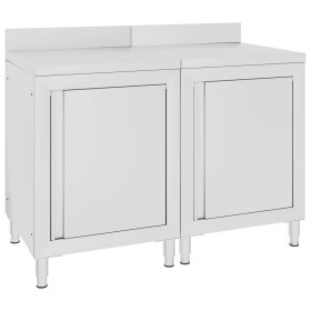 Mesa de trabajo comercial mueble acero inoxidable 120x60x96 cm de vidaXL, Restauración - Ref: Foro24-3058267, Precio: 469,79 ...