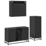 Juego de muebles de baño 3 pzas madera contrachapada negro de , Muebles de baño - Ref: Foro24-3300950, Precio: 242,18 €, Desc...