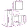 Juego de muebles de baño 3 pzas madera contrachapada negro de , Muebles de baño - Ref: Foro24-3300950, Precio: 242,18 €, Desc...