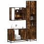 Set de muebles baño 3 pzas madera contrachapada roble ahumado de , Muebles de baño - Ref: Foro24-3301072, Precio: 298,08 €, D...