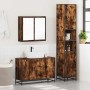Set de muebles baño 3 pzas madera contrachapada roble ahumado de , Muebles de baño - Ref: Foro24-3301072, Precio: 298,08 €, D...
