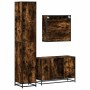 Set de muebles baño 3 pzas madera contrachapada roble ahumado de , Muebles de baño - Ref: Foro24-3301072, Precio: 298,08 €, D...