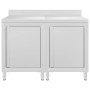 Mesa de trabajo comercial mueble acero inoxidable 120x60x96 cm de vidaXL, Restauración - Ref: Foro24-3058267, Precio: 469,79 ...