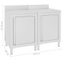 Mesa de trabajo comercial mueble acero inoxidable 120x60x96 cm de vidaXL, Restauración - Ref: Foro24-3058267, Precio: 469,79 ...