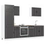 Mueble de cocina Kalmar negra 7 piezas madera contrachapada de , Armarios de cocina - Ref: Foro24-3314782, Precio: 644,87 €, ...