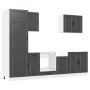 Mueble de cocina Kalmar negra 7 piezas madera contrachapada de , Armarios de cocina - Ref: Foro24-3314782, Precio: 644,87 €, ...