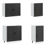 Mueble de cocina Kalmar negra 7 piezas madera contrachapada de , Armarios de cocina - Ref: Foro24-3314782, Precio: 644,87 €, ...