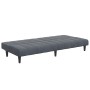 Sofá cama de 2 plazas con taburete terciopelo gris oscuro en Sofás | Comprar online en Foru.es
