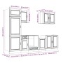 Mueble de cocina Kalmar negra 7 piezas madera contrachapada de , Armarios de cocina - Ref: Foro24-3314782, Precio: 644,87 €, ...