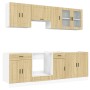Mueble cocina Kalmar roble sonoma 8 pzas madera contrachapada de , Armarios de cocina - Ref: Foro24-3314844, Precio: 551,14 €...