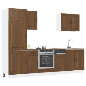 Mueble cocina Kalmar roble marrón 7 pzas madera contrachapada de , Armarios de cocina - Ref: Foro24-3314768, Precio: 573,75 €...