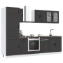 Mueble de cocina Kalmar negra 8 piezas madera contrachapada de , Armarios de cocina - Ref: Foro24-3314812, Precio: 707,08 €, ...