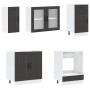 Mueble de cocina Kalmar negra 8 piezas madera contrachapada de , Armarios de cocina - Ref: Foro24-3314812, Precio: 707,08 €, ...