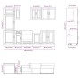 Mueble de cocina Kalmar negra 8 piezas madera contrachapada de , Armarios de cocina - Ref: Foro24-3314812, Precio: 707,08 €, ...