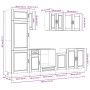 Mueble de cocina Kalmar negra 8 piezas madera contrachapada de , Armarios de cocina - Ref: Foro24-3314812, Precio: 707,08 €, ...