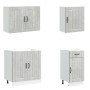 Mueble cocina Kalmar gris hormigón 7 pzas madera contrachapada de , Armarios de cocina - Ref: Foro24-3314775, Precio: 584,04 ...