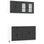 Mueble de cocina Kalmar negra 4 piezas madera contrachapada de , Armarios de cocina - Ref: Foro24-3314852, Precio: 327,11 €, ...